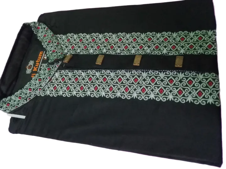 Stylish%20black%20Color%20Men's%20Embroidery%20Punjabi%20-%20Panjabi%20For%20Men%20-%20Image%205