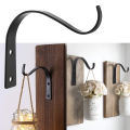4/2/1 PC 4.5 inch Flower Plant Pot Basket Hook Bending Iron Flowerpot Plant Outdoor Basket Hanger Hanging Bracket Garden Decor. 