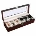 6 Slot Luxury Watch Box with Attractive Display Case, Creative Design for Storage and Gift Use. 
