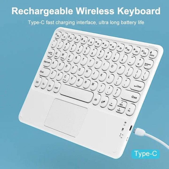 Travel%20Ultra-Slim%20Wireless%20Keyboard%20with%20Touchpad%20for%20ipad%2010-Inch%20Rechargeable%20Portable%20Bluetooth%20Keyboard%20for%20Windows%20Android%20-%20Image%204