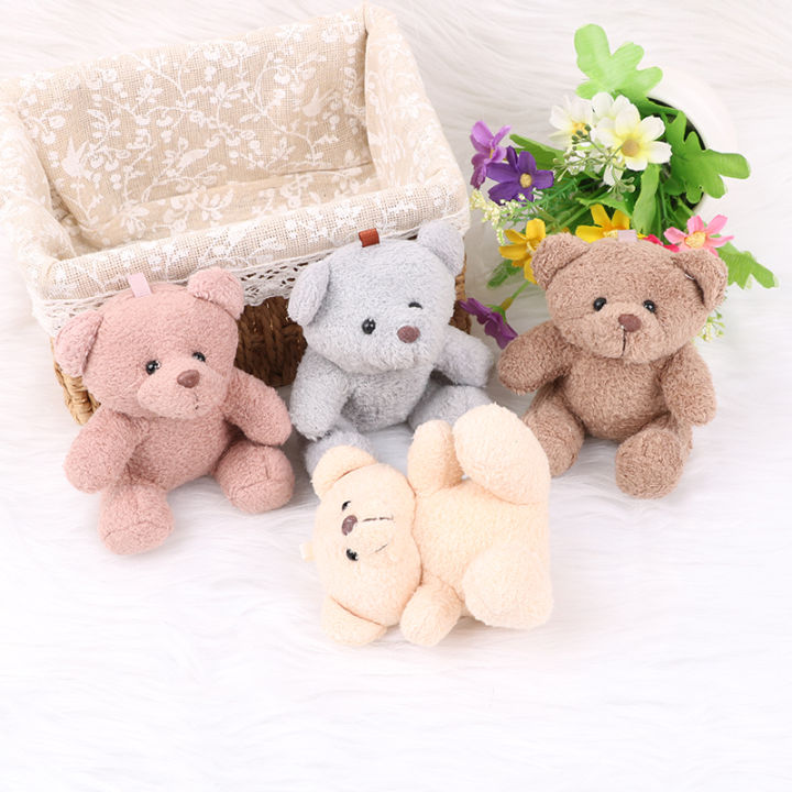 1pc 10cm Cute Soft Teddy Bear Dolls Patch Bear Soft Stuffed Toy
