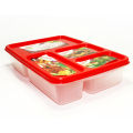 4 Container Plastic Multicolor Tiffin Lunch Box 1 pcs. 
