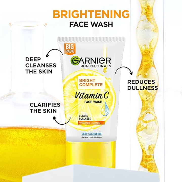 Garnier Bright Complete Vitamin C Face wash for Clear Dullness