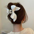 Elegance Bow Hair Clip For Women Simple Pearl Hair Claw Clips Large Size Hairpin Hair Accessories Yao Store. 