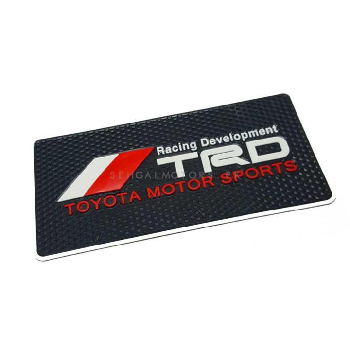 Racing Development TRD Anti-Skid Nonslip Dashboard Mats | Silicon Type Material | Car Anti Slip Mat