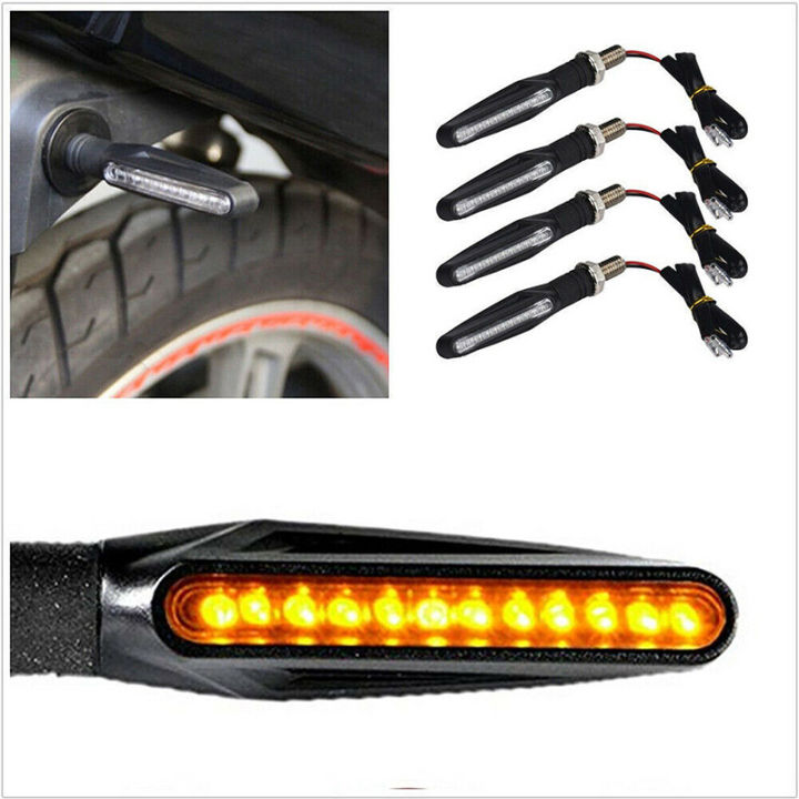 Universal Motorcycle Motorbike LED Turn Signal Indicator Binker Lamp Light Amber
