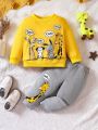 Kids Baby Boys Girls Sweatshirt Tops & Pants Trousers Outfits Set For Winter. 