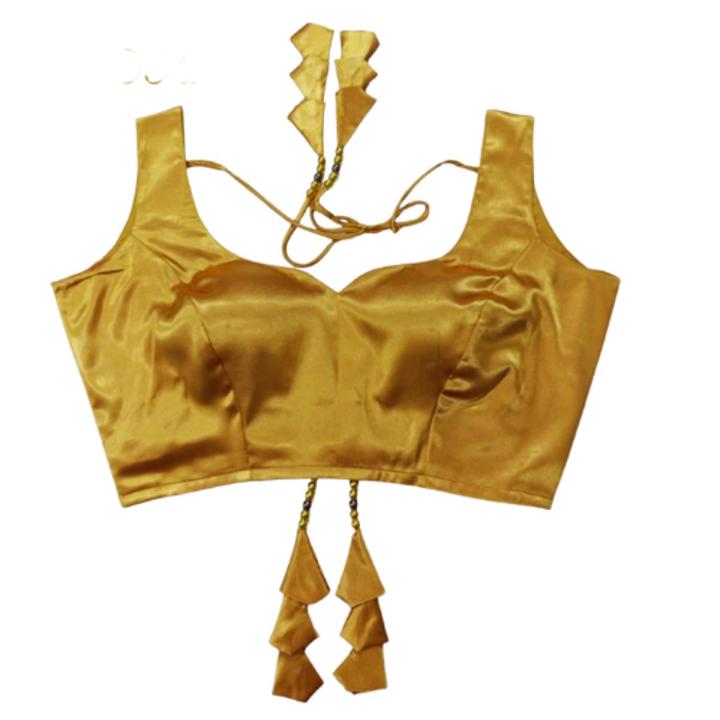 Golden Color Sleeveless Blouse For Women