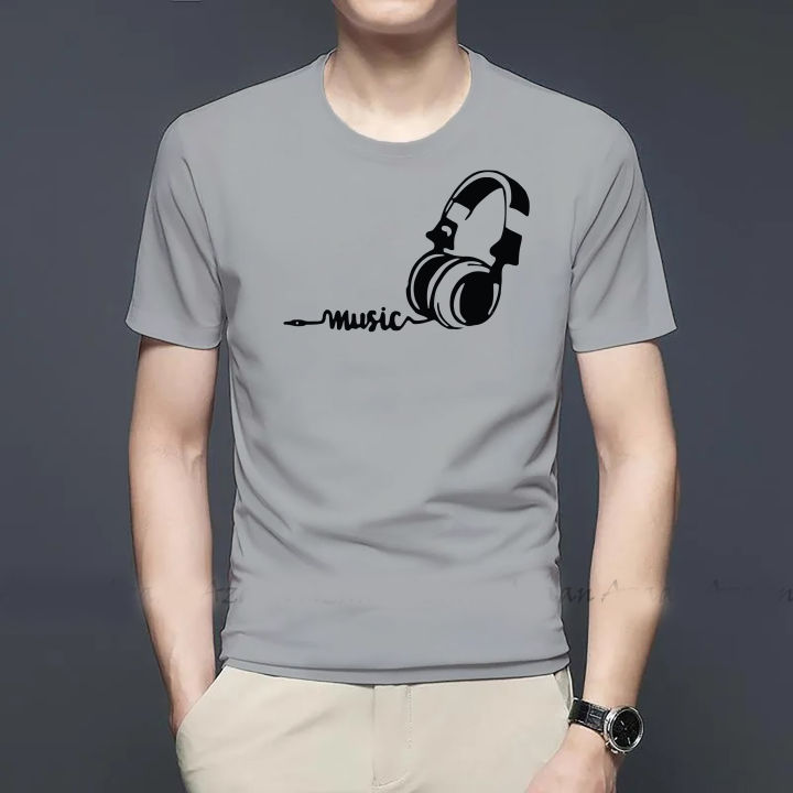 Headphone  design Best Quality Casual গেঞ্জি ছেলেদের Trendy t- shirt | Half Sleeve genji for man