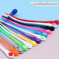 LSGS 12pcs Silicone Shoelaces Round Elastic Shoe Laces Safty No Tie Shoelace For Men Women Children All Sneakers Fit Strap Shoe Laces.