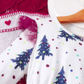 Kids Christmas Dress for Girls Clothes Autumn Winter 2024 New Child Casual Print Long Sleeve Mesh Patched Princess Dress 2-8Y. 