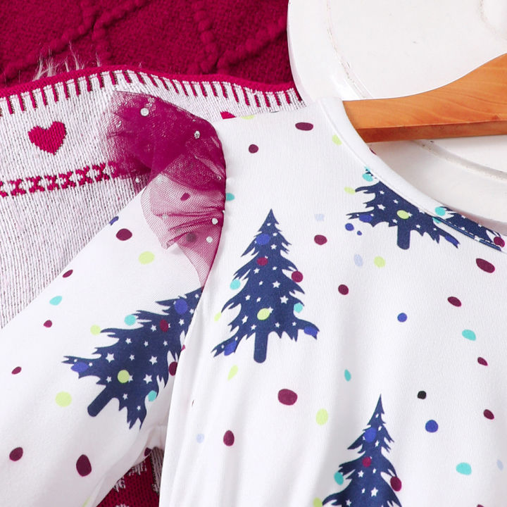 Kids%20Christmas%20Dress%20for%20Girls%20Clothes%20Autumn%20Winter%202024%20New%20Child%20Casual%20Print%20Long%20Sleeve%20Mesh%20Patched%20Princess%20Dress%202-8Y%20-%20Image%204