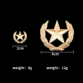 Star Brooch Metal Wheat Lapel Pin for Men's Suit Shirt Collar.