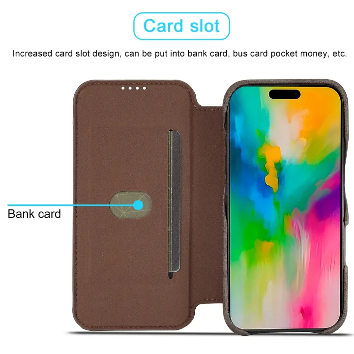 (New)%20For%20iPhone%2016%20Pro%20Max%20LC.IMEEKE%20Hon%20Ancient%20Series%20Flip%20Leather%20Phone%20Case%20-%20Image%203