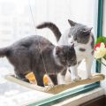 Cozy Hammock For Cats Cat Bed Pet Shelf Seat Lounger Kitten Window Hanging Beds Bearing 20kg Cushions Mount Accessories Goods..