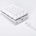 Mechanical Numeric Keypad Wired Gaming Keypad Crystal Case White Backlit 21 Keys Mini Numpad Portable. 