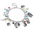 Alien Disney Marvel Movie Peripheral Jewelry Winnie the Pooh Bear The Little Mermaid Moana Stitch Charm Bracelets For Women Girl Gift. 