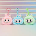 Cute Labubu Plush Name Tag Key Chain Schoolbag Anti-Loss Key Rring Children Kawaii Bag Pendants Fayshow.