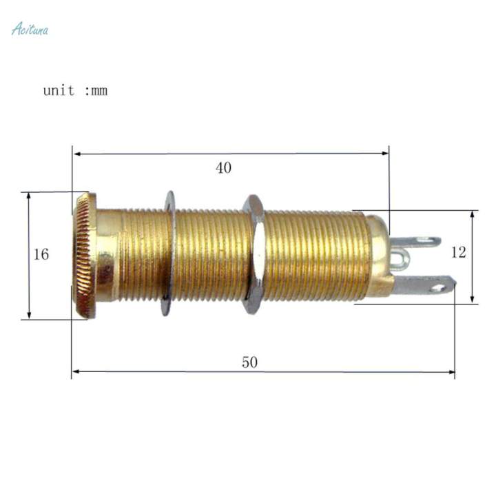 2Pcs%20Threaded%20Cylinder%20Output%20Input%20Guitar%20Jack%20Plug%20Socket%201/4"%206.35mm%20A+B%20-%20Image%203