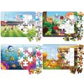 Mixed Series-2 4 Packs 24 Pieces Jigsaw Puzzles Duplex Paper Board Size 7.25×10 inch for Kids Educational Brain Teaser Boards Toys. 