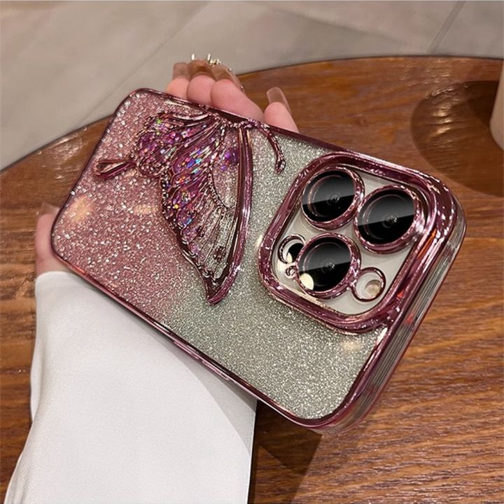 Gradient%20Glitter%20Butterfly%20Phone%20Case%20for%20IPhone%2012%2013%2014%2015%20Pro%20Max%20Soft%20TPU%20Case%20with%20Camera%20Protector%20Shockproof%20Cover%20-%20Image%203