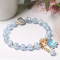 New Korean trend fashion women's small daisy crystal bracelet. 