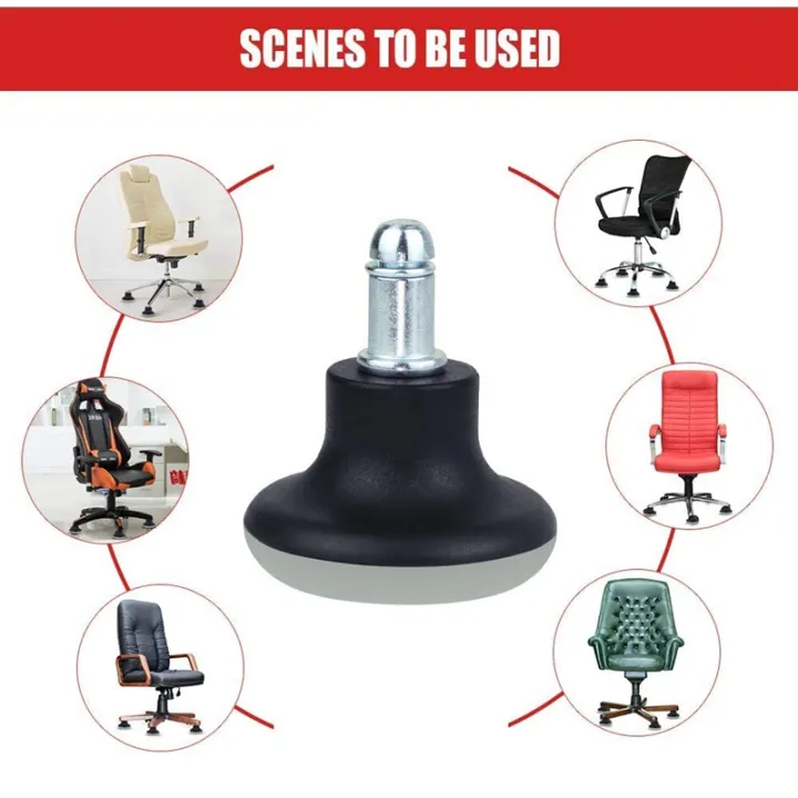 BRADOO-%205Pcs%20Bell%20Glides%20Replacement%20Office%20Chair%20Wheels%20Stopper%20Office%20Chair%20Swivel%20Caster%20Wheels,%202%20Inch%20Stool%20Bell%20Glides%20-%20Image%205