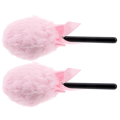 Puff On A Stick Lollipop Shape Powder Puff Fluffy Loose Body Puff Face Soft Makeup Puff. 