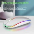 Rechargeable Wireless Rgb Waterproof Optical Mouse For Pc And Laptop Gamer Dual Model 2.4Ghz Mouse - Versatile And Waterproof Wireless Gaming Mouse. 