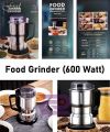 Food Grinder/ Coffee Grinder High Power Multifunctional Electric Stainless Steel Food GrinderElectric Mini Spice Grinder Add 6 Blades, Stainless Steel Grinding Fine Powder for All Kinds of Grains, Condiments, Coffee Beans.
