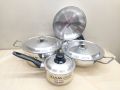Kiam 7 Pcs Family Pack Cookware Set Pure Aluminium. Casserole Stock Pot, Korai, Milk Pan,Fry Pan & Lid Set. Model: A400.. 