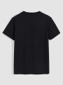 Men's Casual T-shirt With Alien Print, Short Sleeve Crew Neck Tee For Summer KEEMEEUYZO.