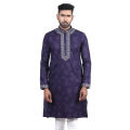 VIRGO PURPLE COLOR COTTON PREMIUM PANJABI FOR MEN. 