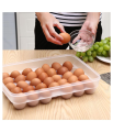 34 Grids Egg Storage Box Large Capacity Hard Plastic Egg Case Organizer Holder Box Container Egg Dispenser for Refrigerator34 Grads Egg Box Basket Organizer Plastic Egg Food Container/dim box - Gold Palace. 