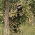 Hunting Birding Durable Outdoor Woodland Ghillie Suit Kit Cloak Military 3D Leaf Camouflage Camo Jungle Clothing.
