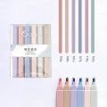 6Pcs/Box Morandi Color Soft-head Highlighter Light-color DIY Photo Album Journal Fluorescent Student Draw Marker Pen Stationery. 