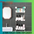 3 TIER TOILET TANK TOP CADDY, WALL MOUNTED ORGANIZER, BATHROOM ORAGNAZER-- Belizzi. 