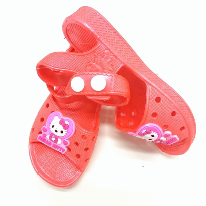 Summer New Girls' Plastic Sandals Student Small Medium Large Children's Shoes Korean-Style Girls' Waterproof Integrated Plastic Shoes