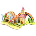 【Serendipity party】DIY Puzzle Jigsaw Baby toy Early learning Castle Construction pattern gift Board.