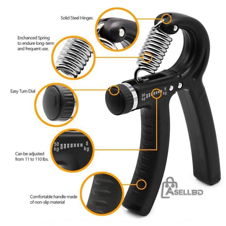 Handgrip Adjustable Resistance 10-50 kg Hand Grip Exerciser, Hand Squeezer, for Arm Grip (Multi Color) - Hand Grip