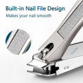 TOGEWITHU Nail Clippers with Catcher, Anti-splash Fingernail Toenail Cutter Manicure Tools Nail Trimmer with Nail File Sharp and Durable. 