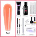 【The Edge of Beauty】New Monja Nail Art Extenion Nail Kit Glitter Poly UV Builder Gel Nail Tip Color Nail Tip French Nail Tip Form DIY Makeup Tool et.