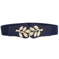 【beauty code store】Leaf Belts For Women Gold Buckle Ladies Stretch Elastic Waist Belt For Dress Plus Size Female Waistband. 