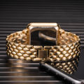 Women Watch 2023 Top Luxury Rhinestone Rose Gold Wrist Watch for Women Fashion Steel Ladies Wristwatches Electronic Clock.