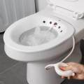 Sitz Bath Toilet Bidet Tub with Flusher for Postpartum Care White Pink. 