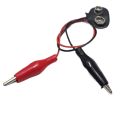 9v Battery Snap with Alligator Clips, 1PCS 9v Battery Connector to Dual Alligator Clips Cable. 