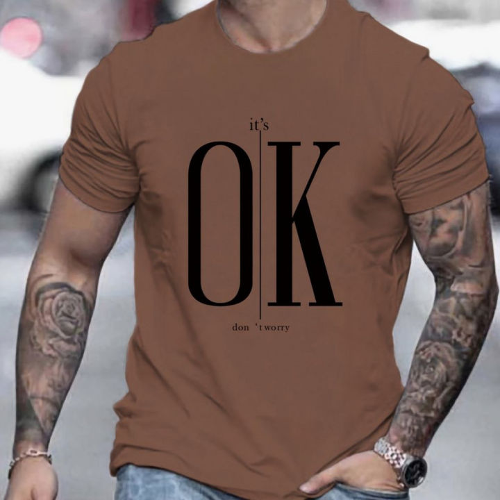 2024%20New%20Men's%20T-Shirt%20Ok%20Text%20Tees%20Oversized%20Short-Sleeved%20Tops%20Quick-Drying%20Breathable%20Clothing%20Summer%20Shirt%20For%20Male%20T-shirts%20KEEMEEUYZO%20-%20Image%205