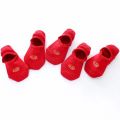 5 Pairs Chinese Style Red Socks Men Women Couple Low Cut Boat Socks Festival Lucky Happy Socks Invisible Non-slip Sock Slippers.