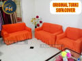 Sofa Cover 2 + 2 + 1 = 5 Seater Stitched Spandex Fabric (Customize Design) - sofa cover marron. 
