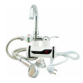 Electric instant hot water tap with hand shower. 